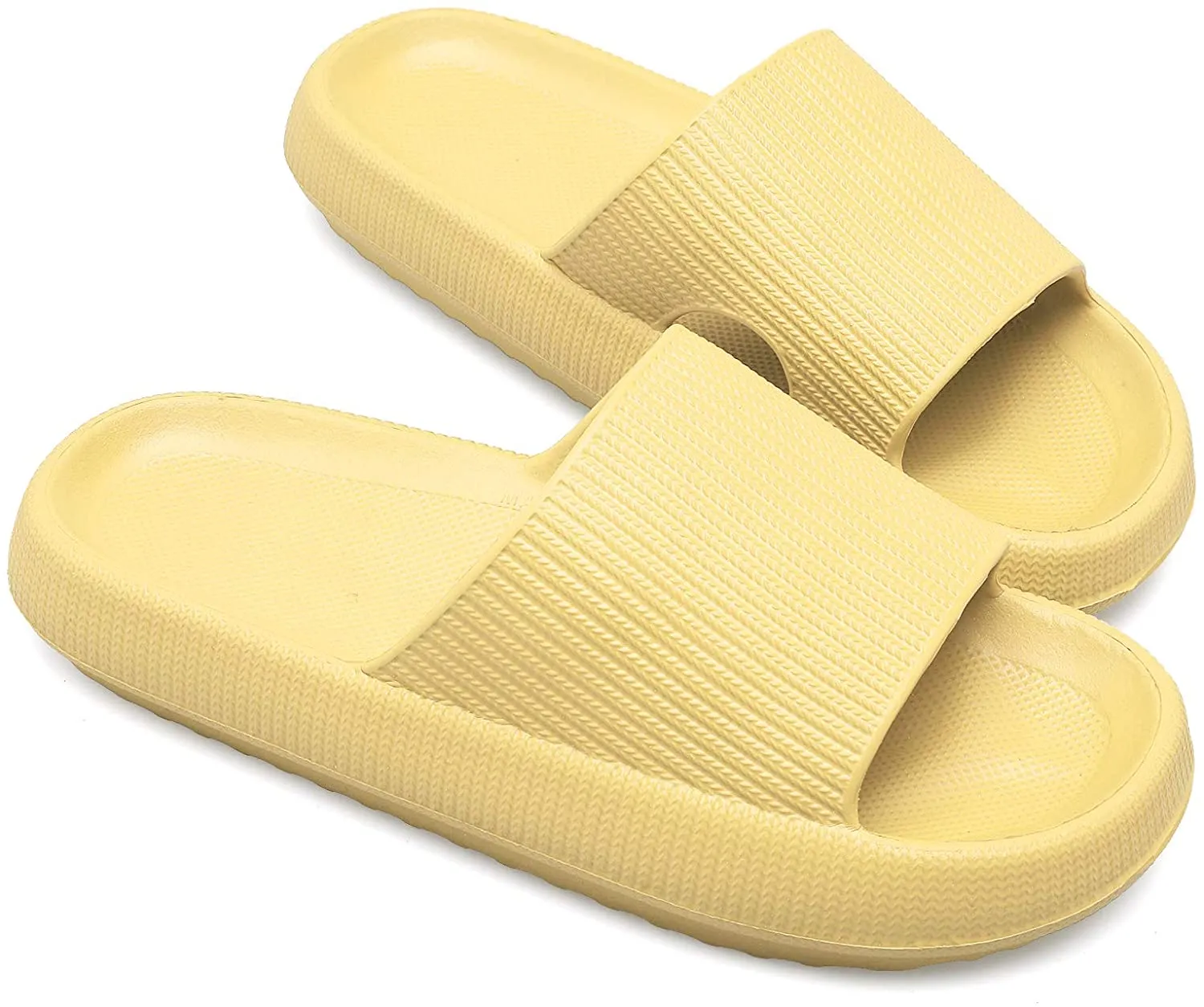 2021 Newest Thickened Anti-Slip Unisex Ultra-Soft Quick-Drying Wearable Silent Pillow Slides Home Casual Style Slippers for Men Women