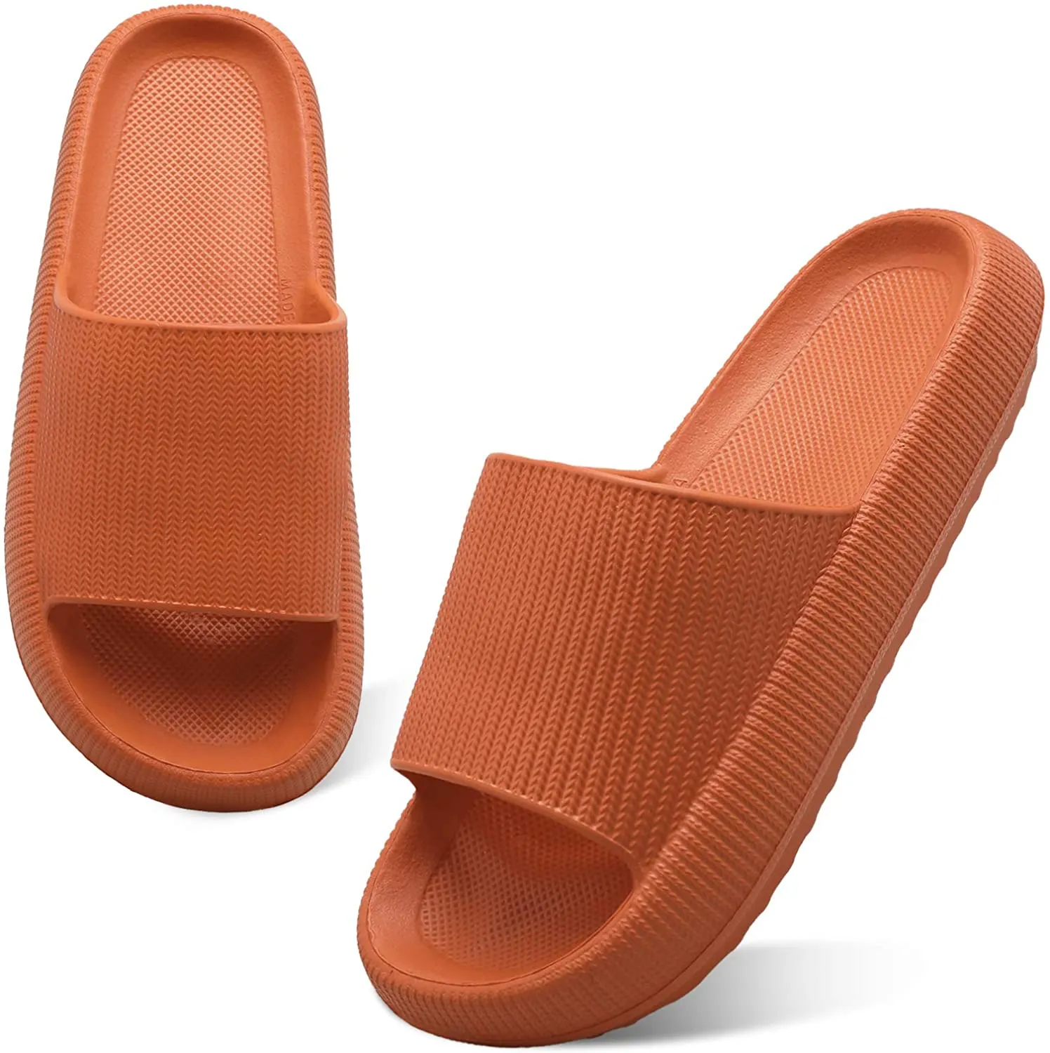 2021 Newest Thickened Anti-Slip Unisex Ultra-Soft Quick-Drying Wearable Silent Pillow Slides Home Casual Style Slippers for Men Women
