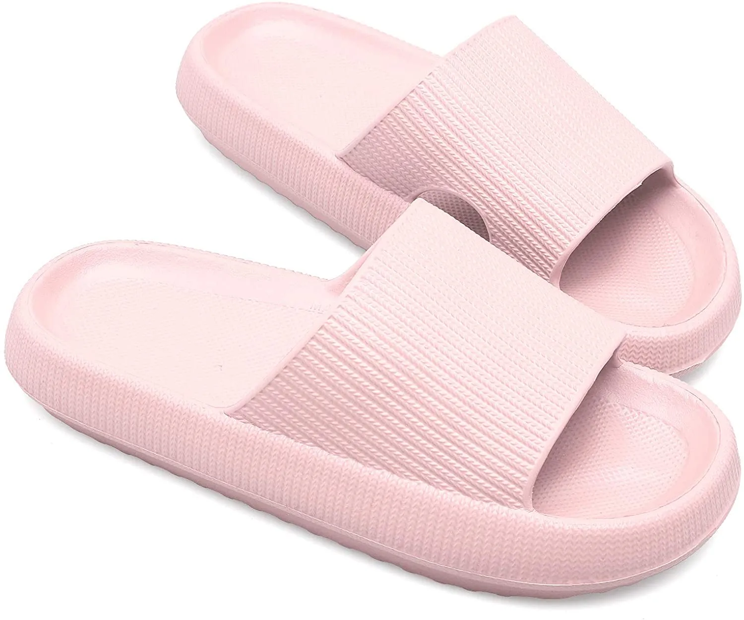 2021 Newest Thickened Anti-Slip Unisex Ultra-Soft Quick-Drying Wearable Silent Pillow Slides Home Casual Style Slippers for Men Women