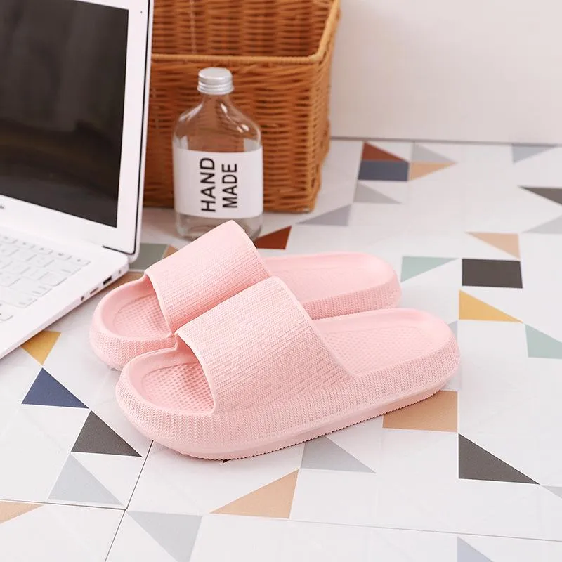 2021 Newest Thickened Anti-Slip Unisex Ultra-Soft Quick-Drying Wearable Silent Pillow Slides Home Casual Style Slippers for Men Women