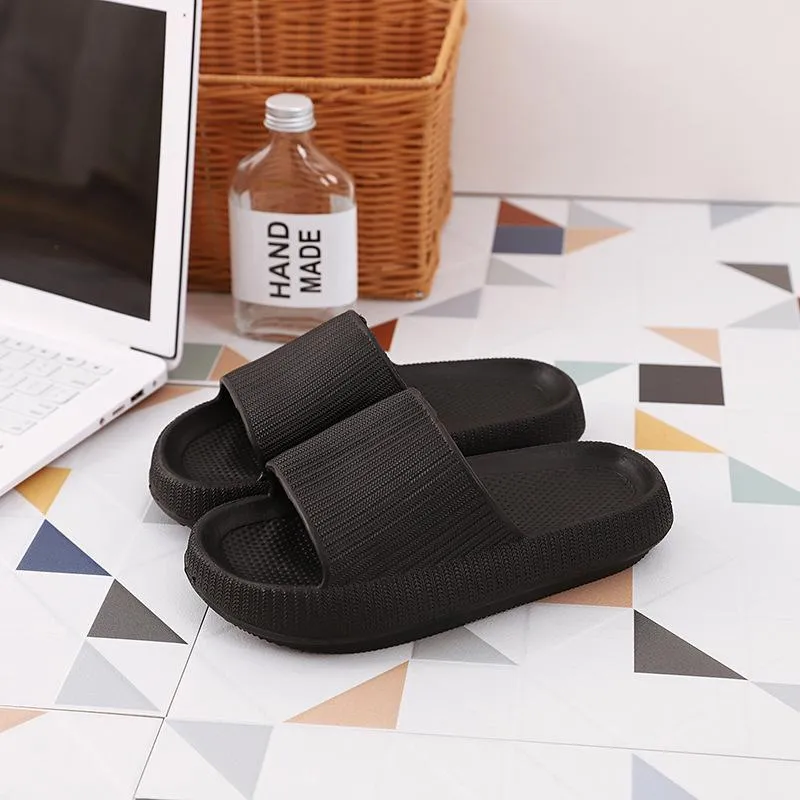 2021 Newest Thickened Anti-Slip Unisex Ultra-Soft Quick-Drying Wearable Silent Pillow Slides Home Casual Style Slippers for Men Women