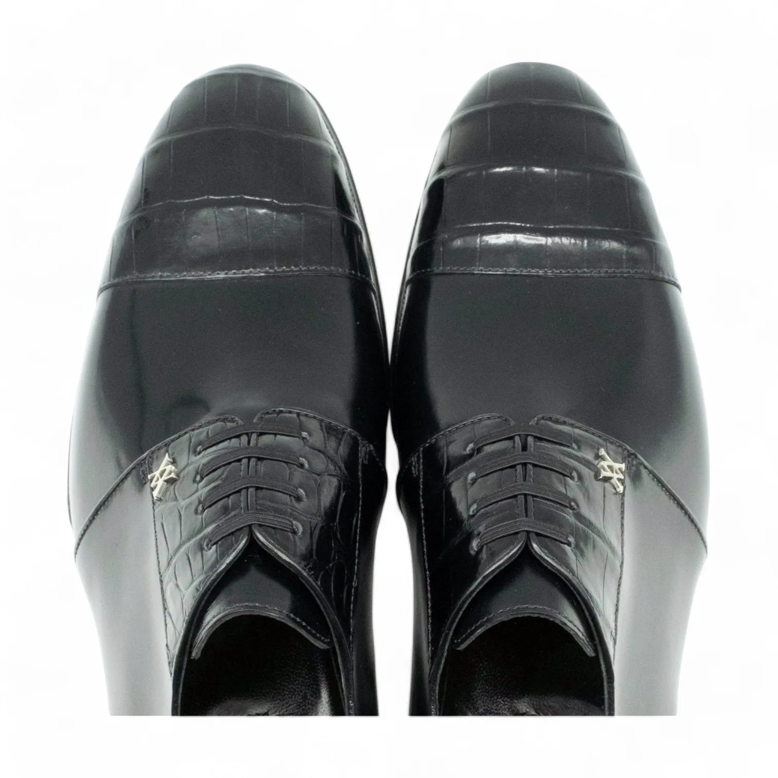 Artioli Tommaso Men's Shoes Exotic Crocodile / Calf-Skin Leather Derby Oxfords (ART1046)