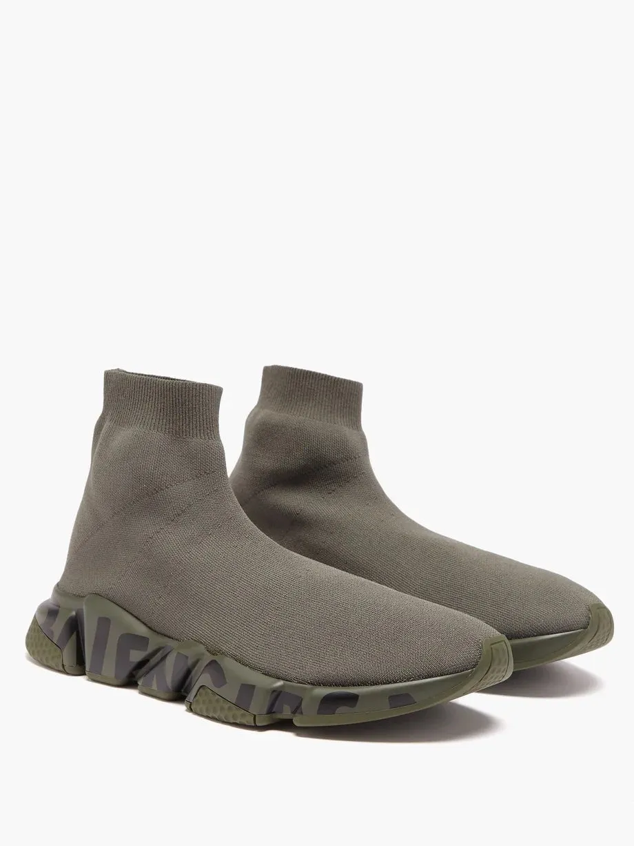 BALENCIAGA SPEED GRAFFITI LOGO SNEAKERS