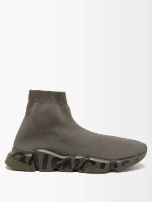 BALENCIAGA SPEED GRAFFITI LOGO SNEAKERS