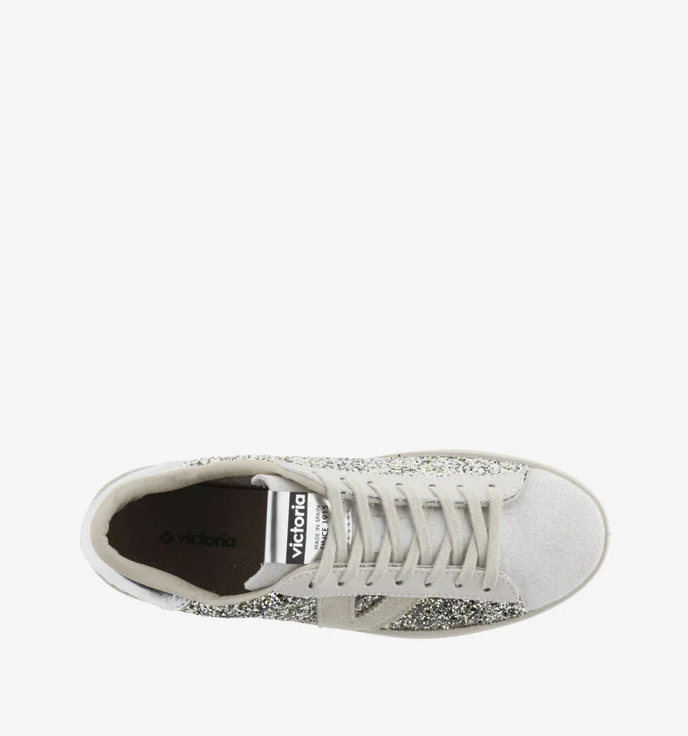 Berlin Glitter Trainers - Plata