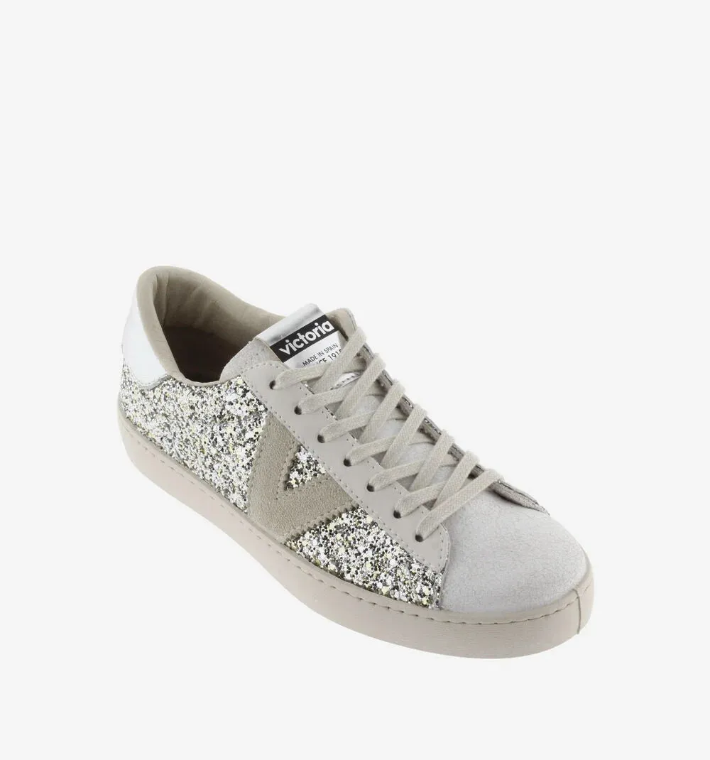 Berlin Glitter Trainers - Plata