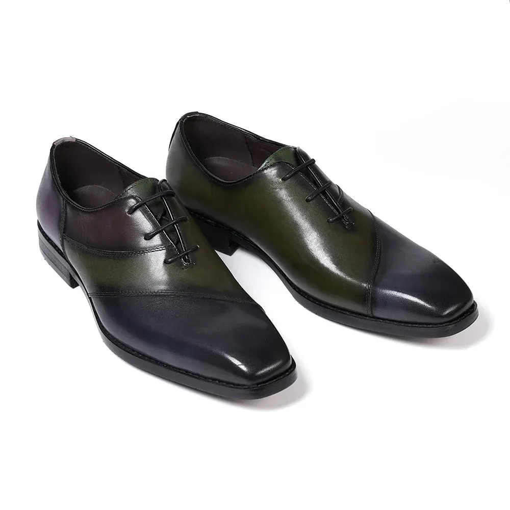 binfenxie  -  Italian Style Men's Oxfords Genuine Leather Male Wedding Party Dress Shoes for Men Lace-Up Office Suit Formal Shoes Mixed Colors