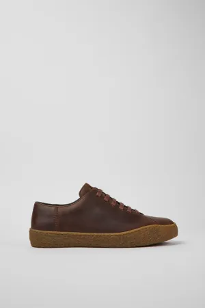 Camper Men's K100927 Peu Leather Casual Sneakers Brown
