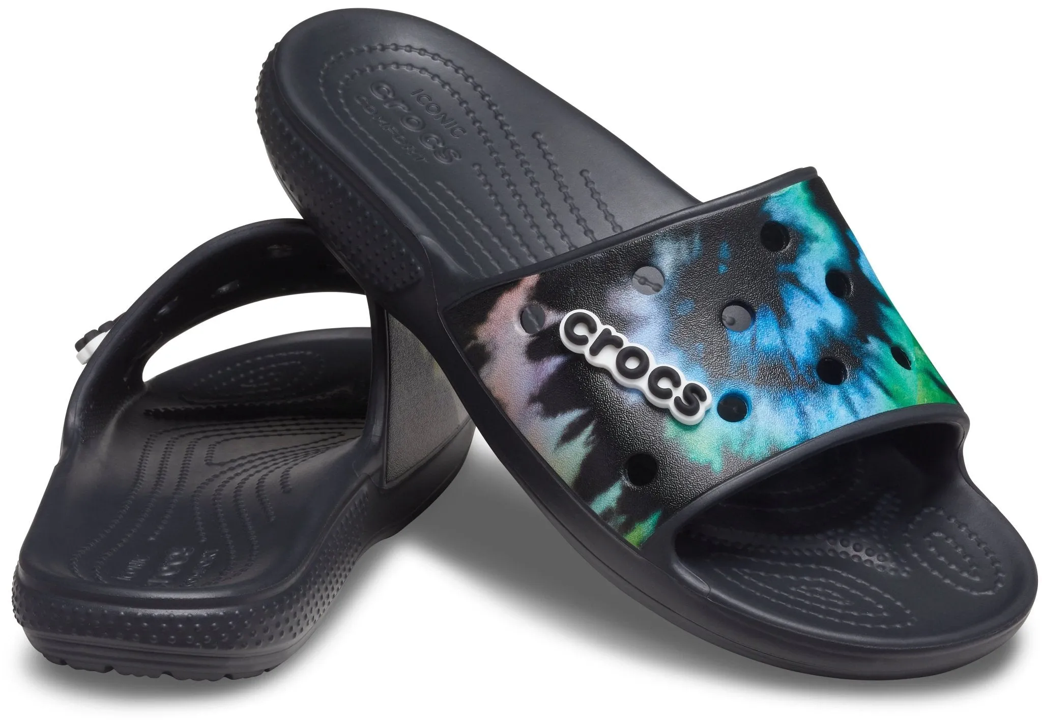 Classic Crocs Tie Dye Graphic Sandal Black