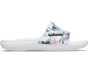 Crocs Unisex Classic Tie Dye Slide - White