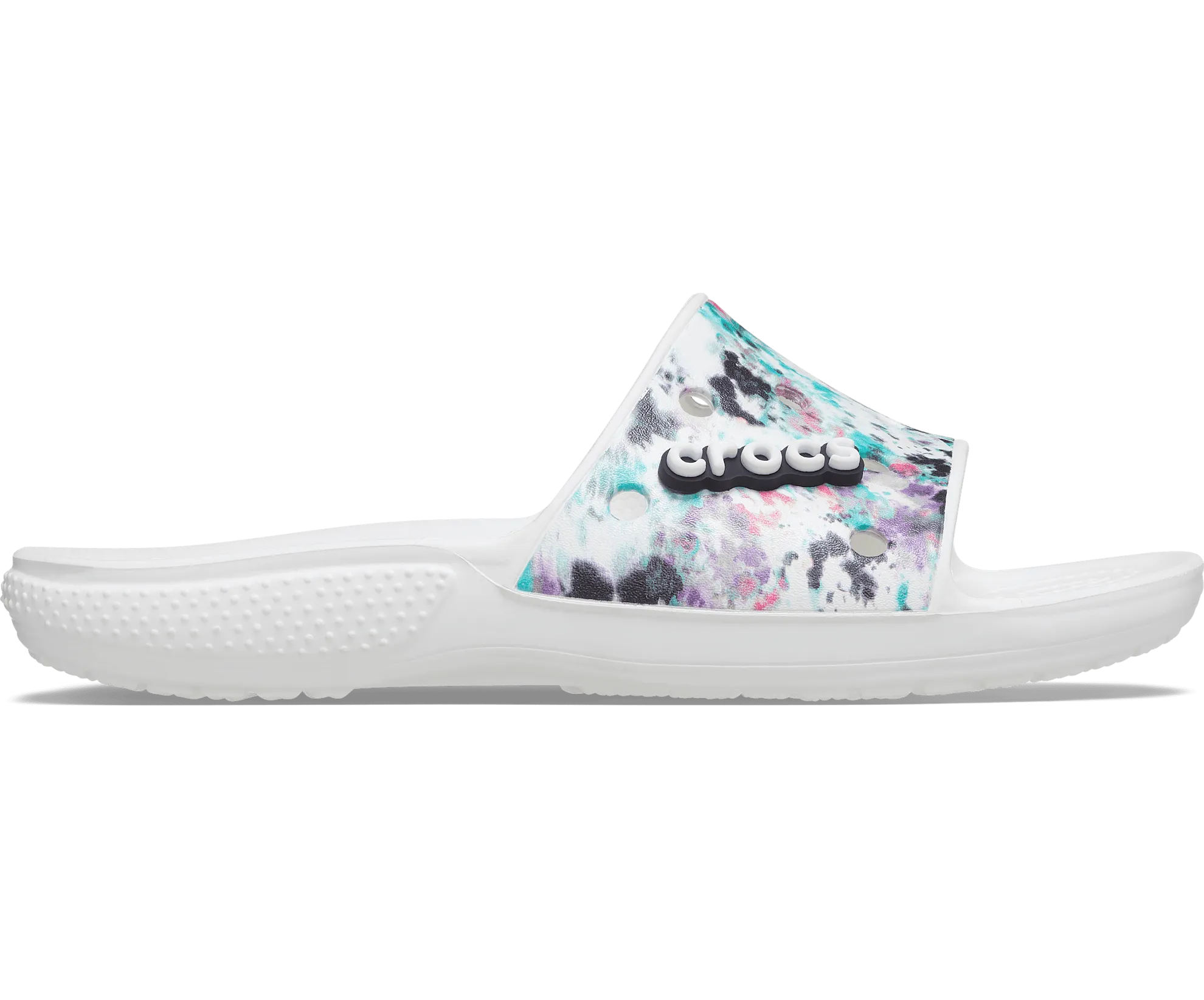 Crocs Unisex Classic Tie Dye Slide - White