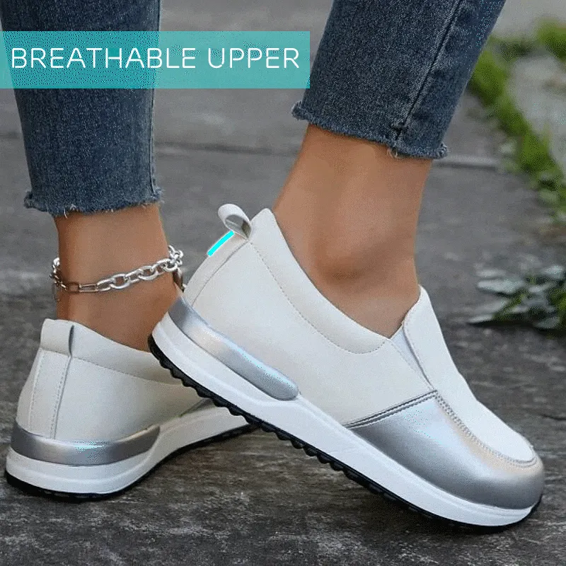 Cuzcare Orthopedic Shoes Women Comfy Slip-on Arch Support Round Toe Modern Fashion