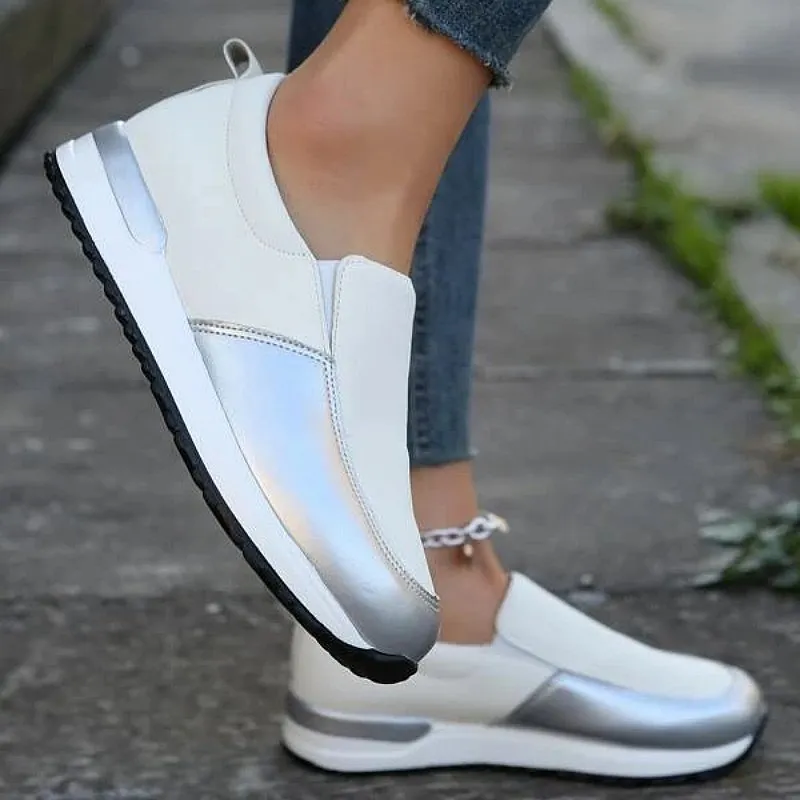 Cuzcare Orthopedic Shoes Women Comfy Slip-on Arch Support Round Toe Modern Fashion