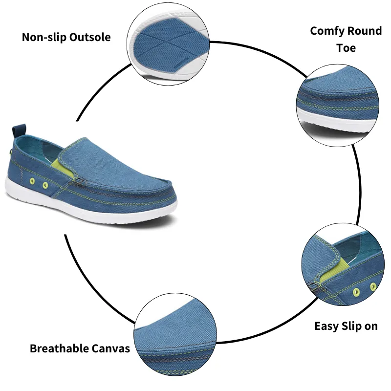 Cuzcare Orthopedic Women Shoes Canvas Lightweight Slip-On Walking Casual Shoes