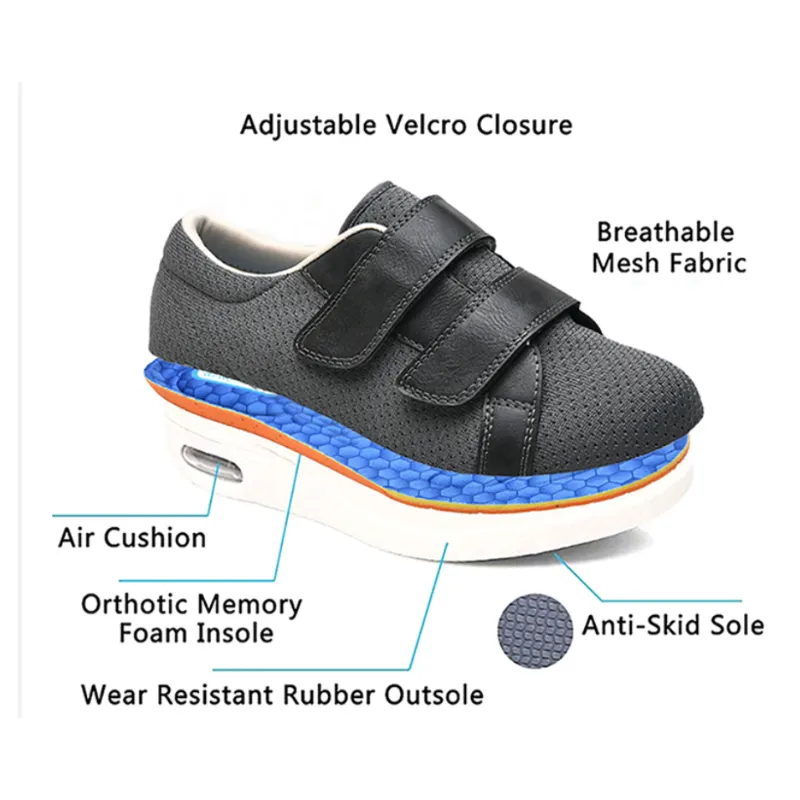 Cuzcare Women Orthopedic Shoes Arch Support Breathable Comfortable Adjusting Anti Slip Walking Shoes