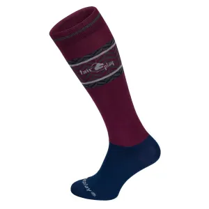 Fair Play Winter Riding Socks EMORY Burgundy-Navy