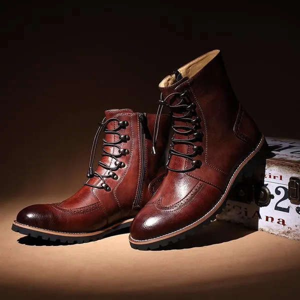 Fashion Bullock Shoes Handmade Warm Genuine Leather Winter Boots