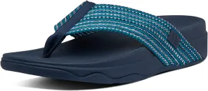 FitFlop Surfa Sandals Sea Blue Open Toe Slip On Flat Thong Flip Flop Sandals