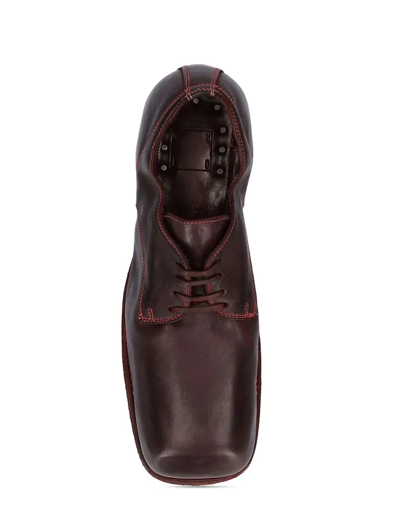 GUIDI 1896 DERBY LEATHER LACE-UP SHOES