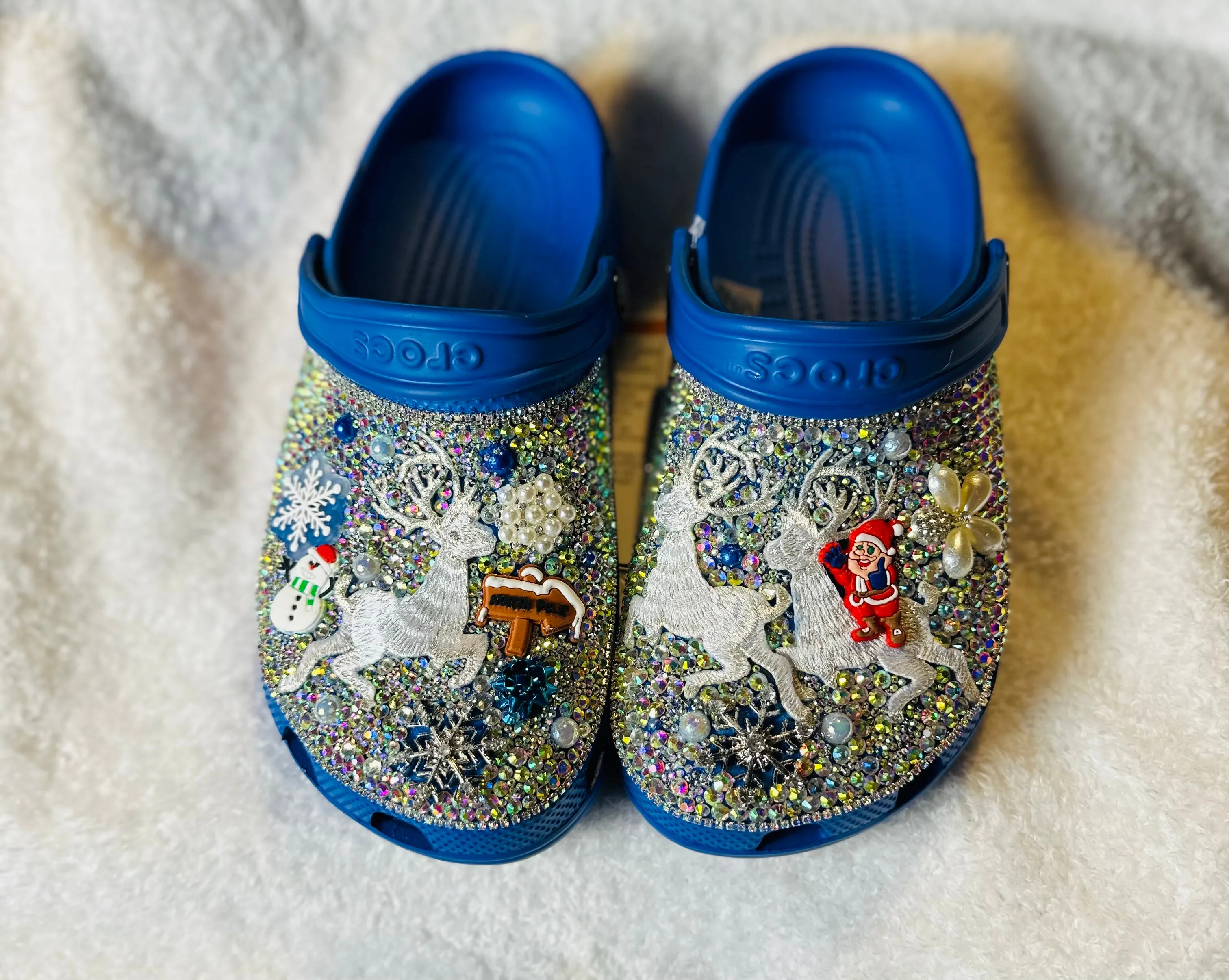 Holiday Themed Blinged Crocs