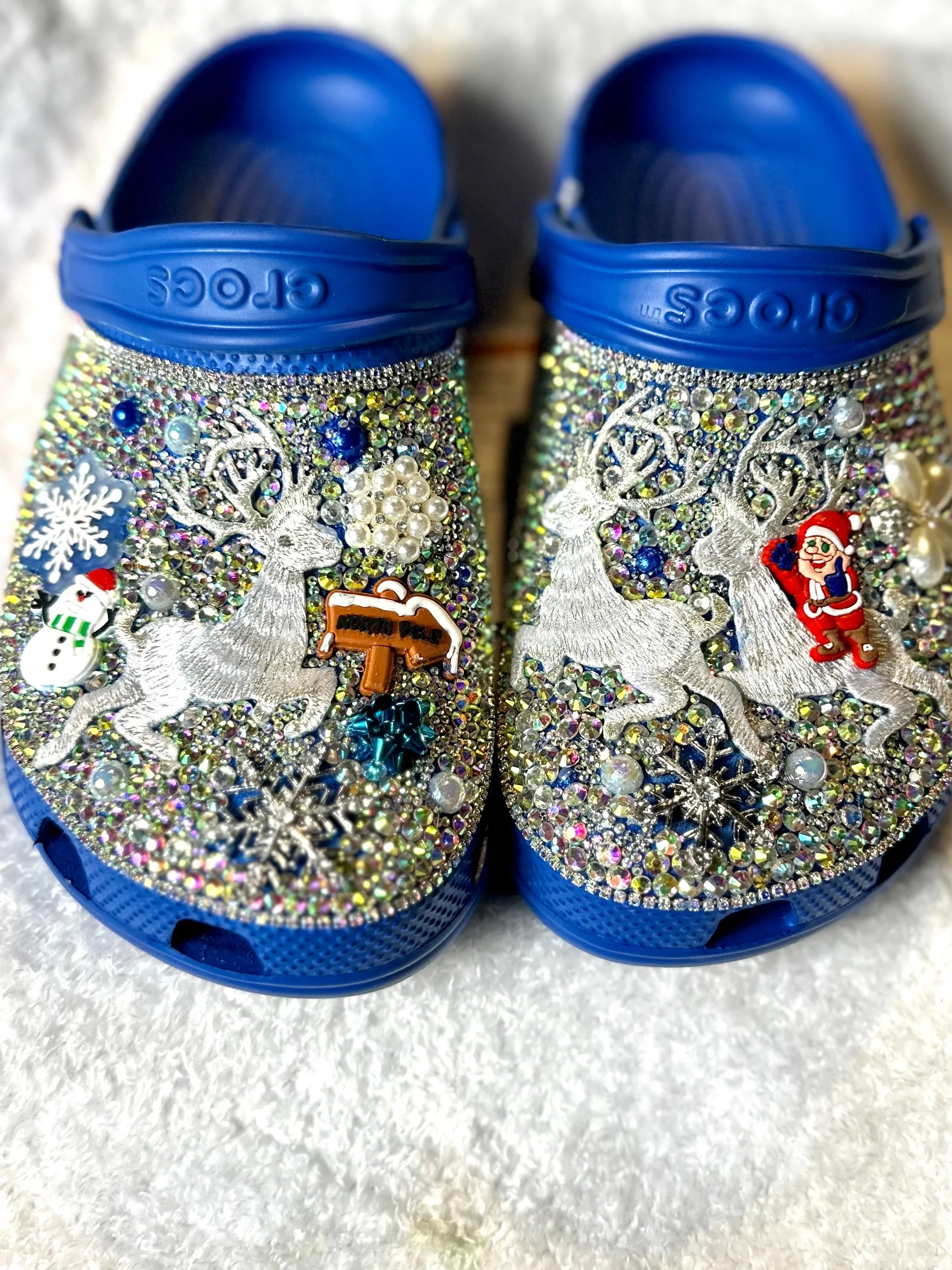 Holiday Themed Blinged Crocs