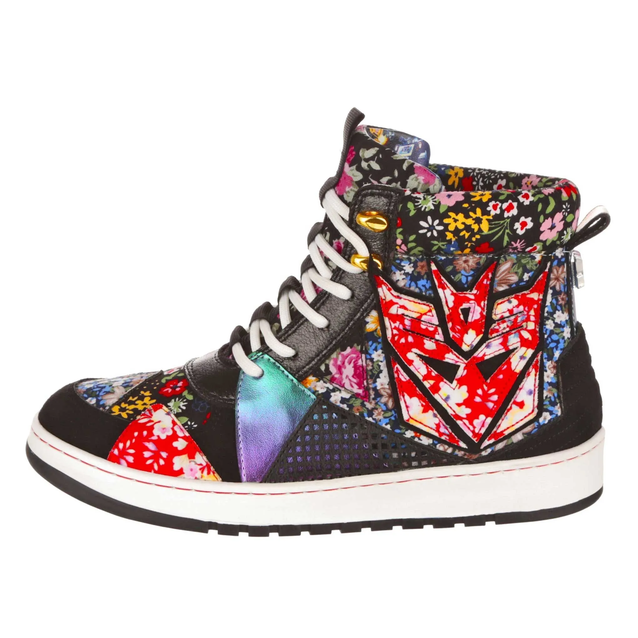 Irregular Choice Womens Transformers Epic Battle High Top Trainers - Black
