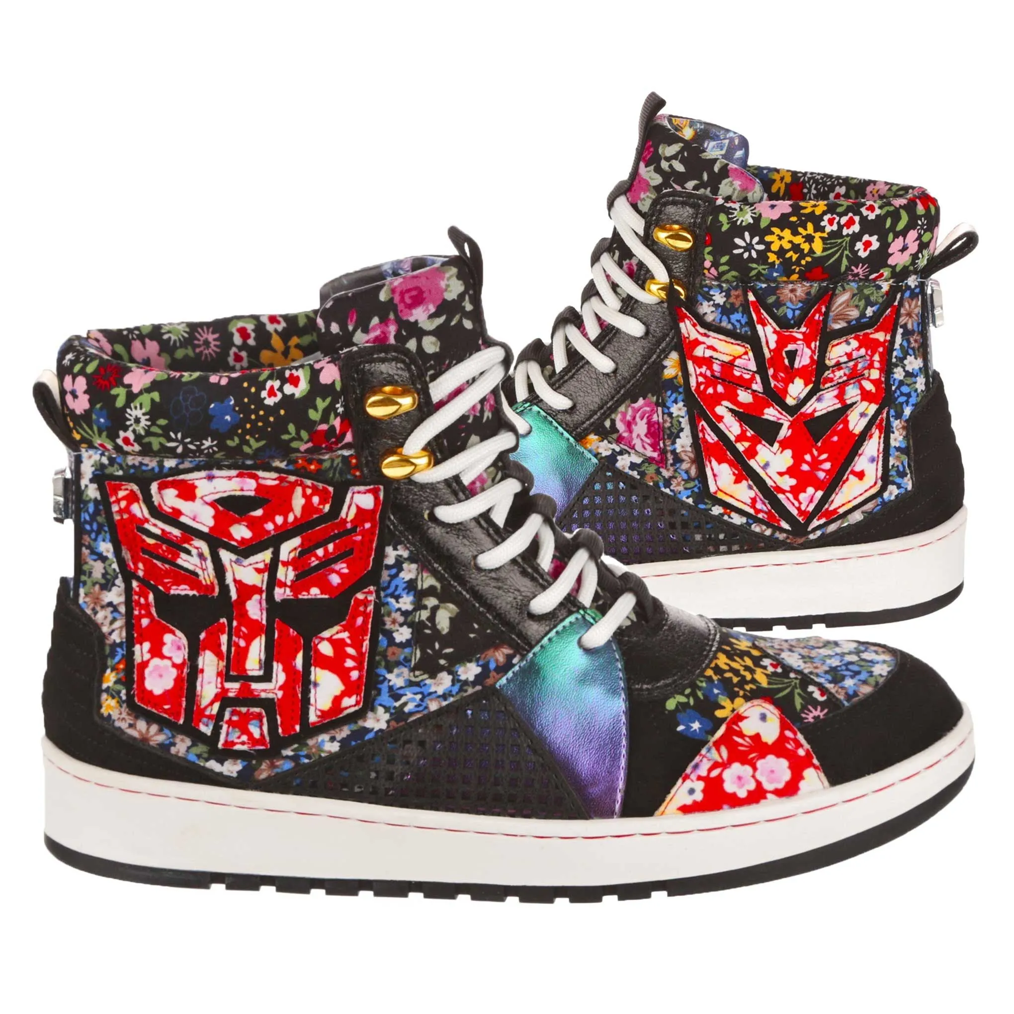 Irregular Choice Womens Transformers Epic Battle High Top Trainers - Black