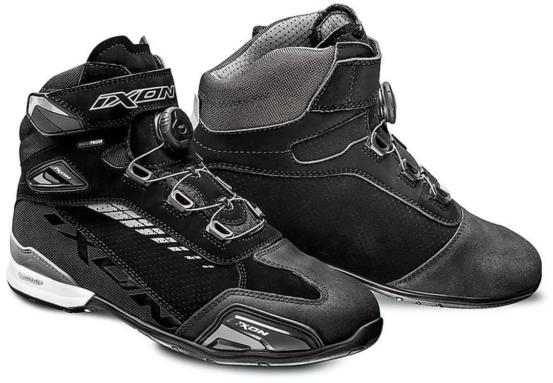 Ixon Bull Vented Motorcycle Shoes, Black/Grey