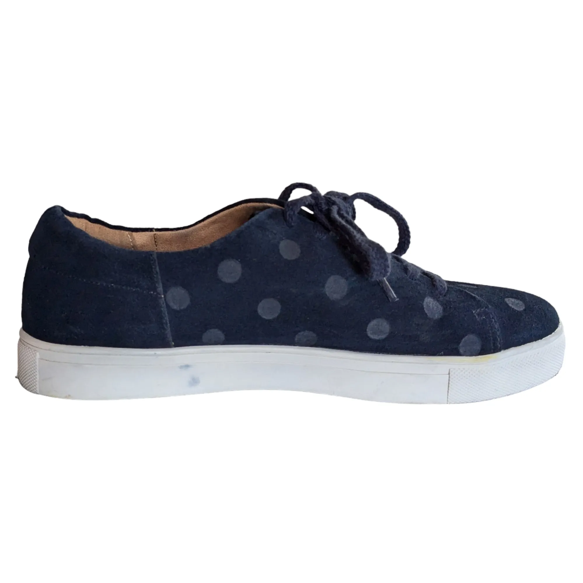 Joules Polka Dot Suede Sneakers Size 6