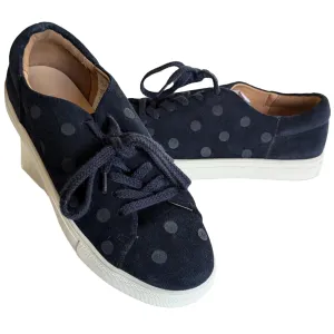 Joules Polka Dot Suede Sneakers Size 6