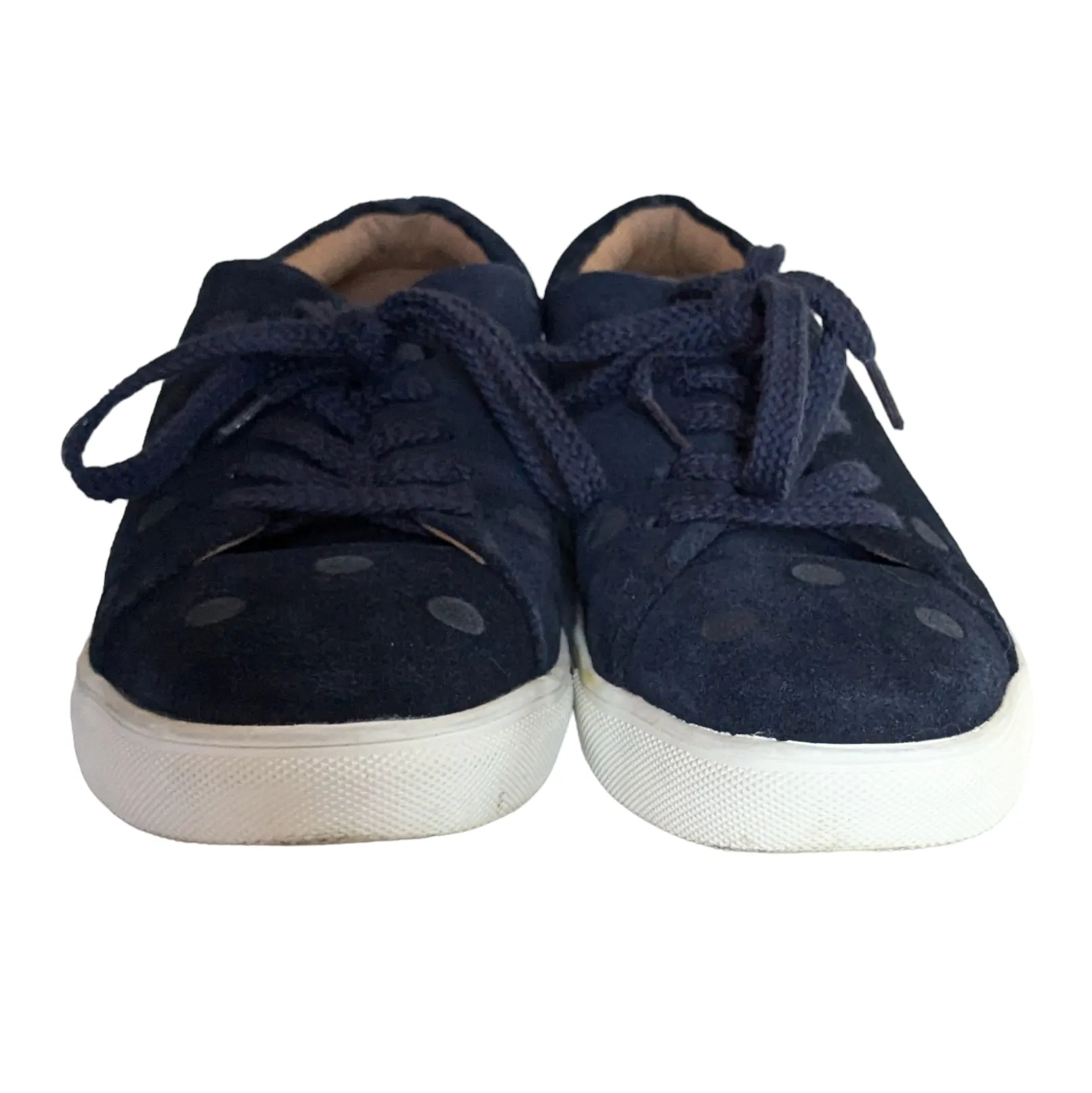 Joules Polka Dot Suede Sneakers Size 6