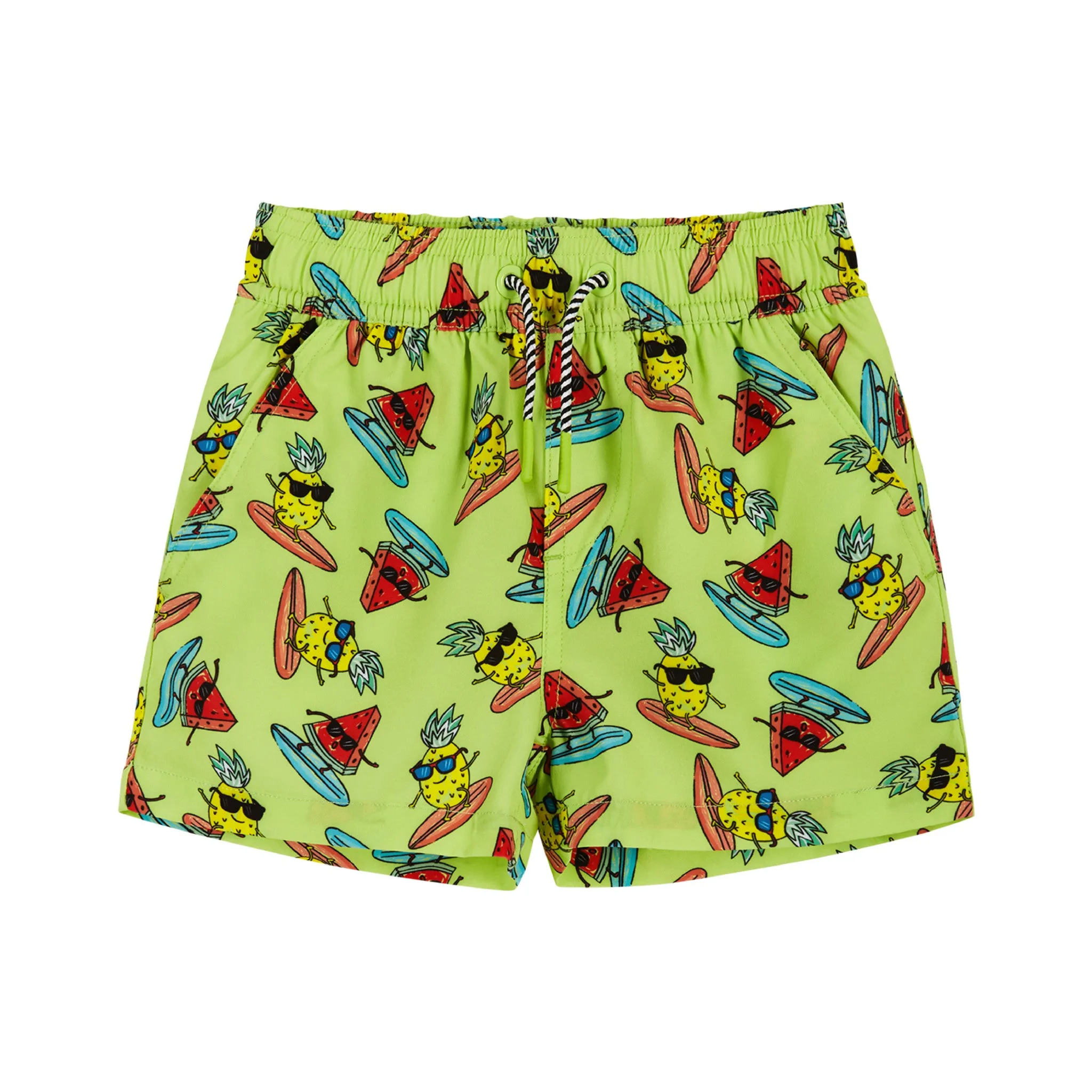 Kids Raglan Rashguard and Boardshort Set | Surfing Pineapple Graphic