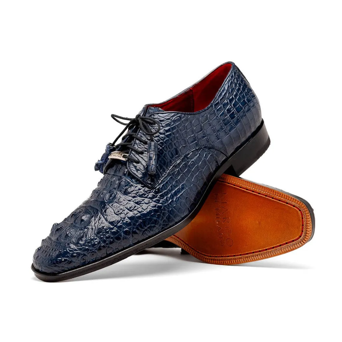 Marco Di Milano Nilo Men's Shoes Exotic Crocodile Derby Oxfords (MDM1186)