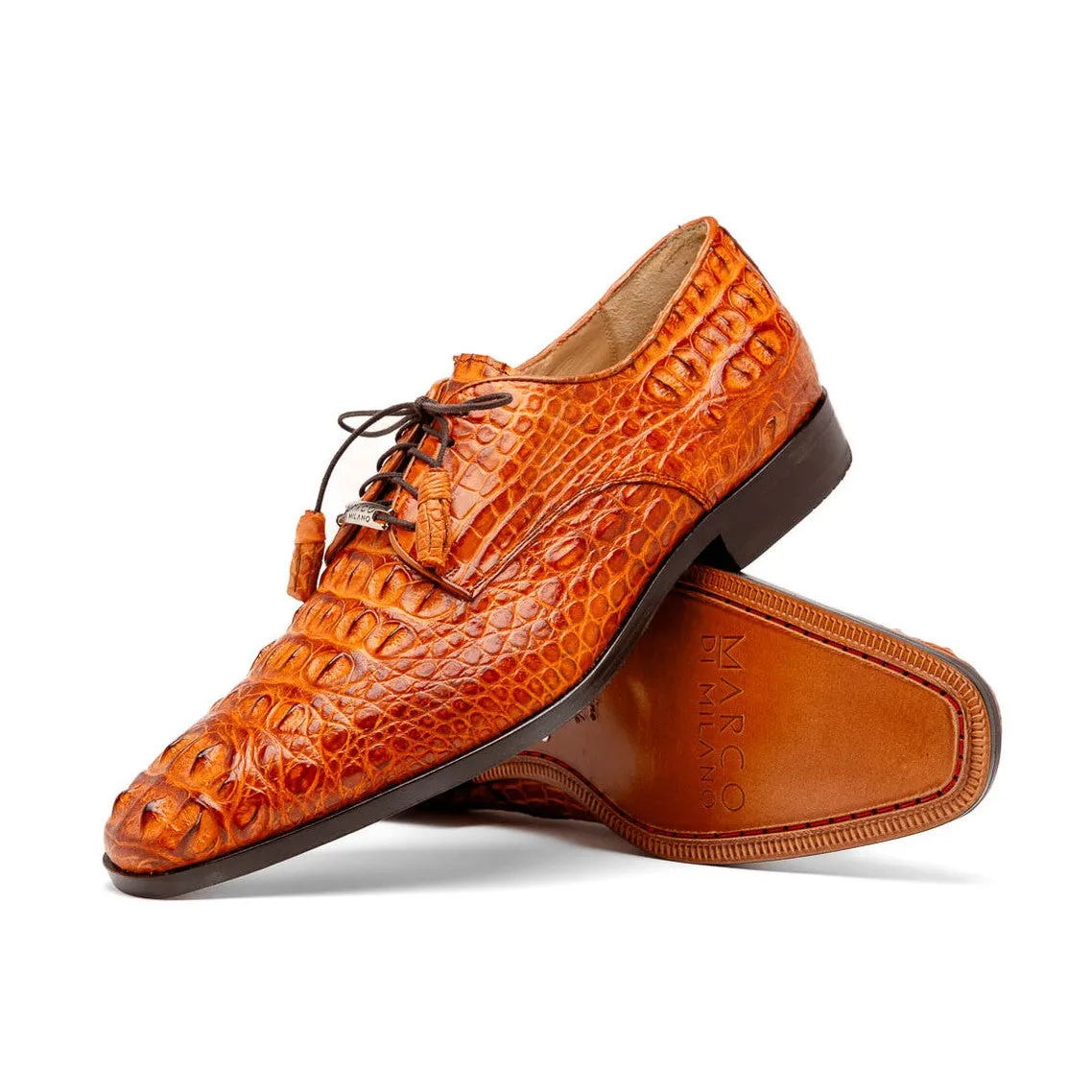 Marco Di Milano Nilo Men's Shoes Exotic Crocodile Derby Oxfords (MDM1186)