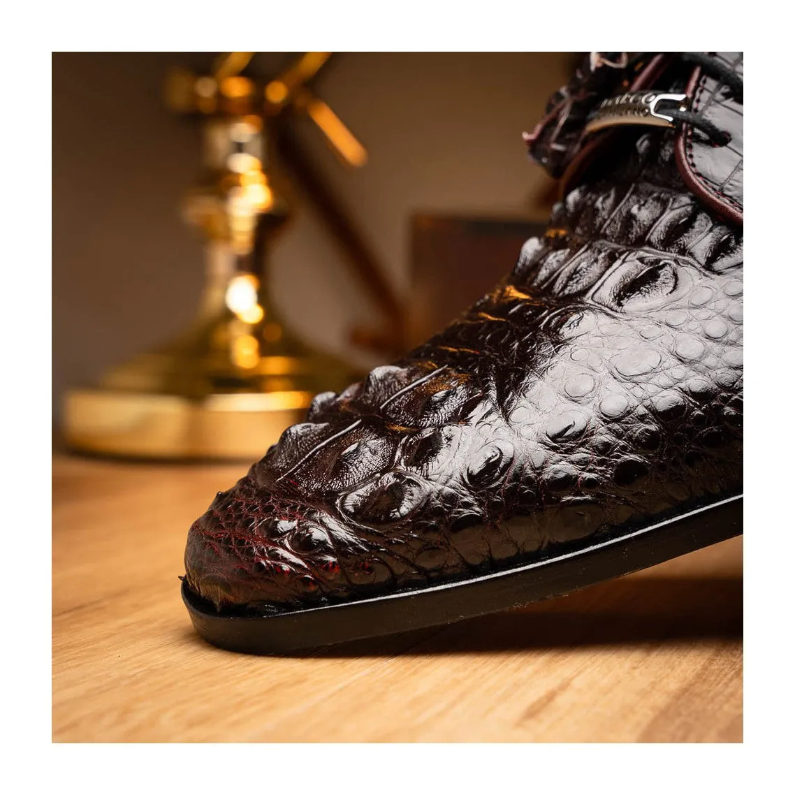 Marco Di Milano Nilo Men's Shoes Exotic Crocodile Derby Oxfords (MDM1186)