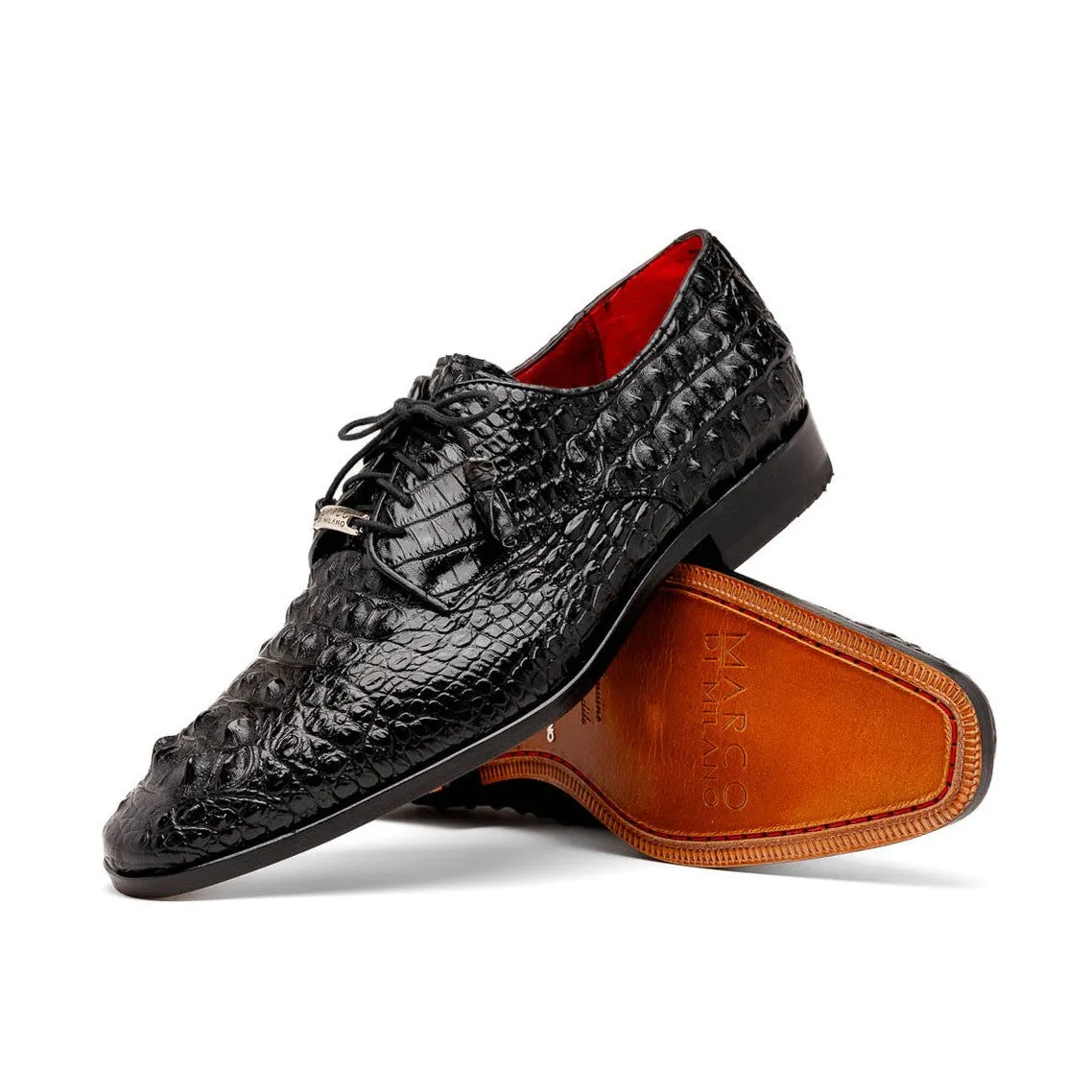 Marco Di Milano Nilo Men's Shoes Exotic Crocodile Derby Oxfords (MDM1186)
