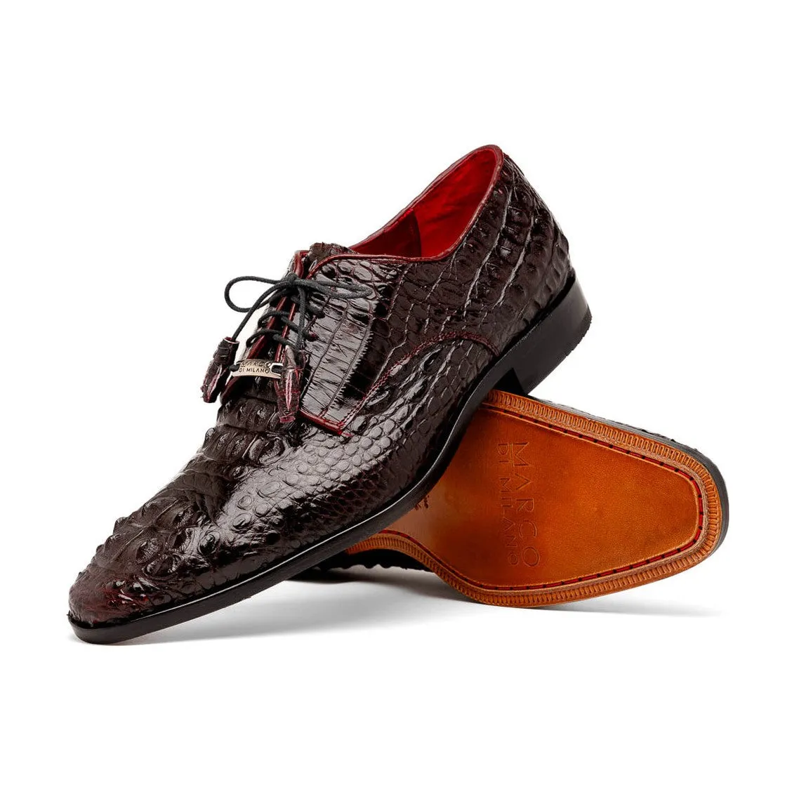 Marco Di Milano Nilo Men's Shoes Exotic Crocodile Derby Oxfords (MDM1186)