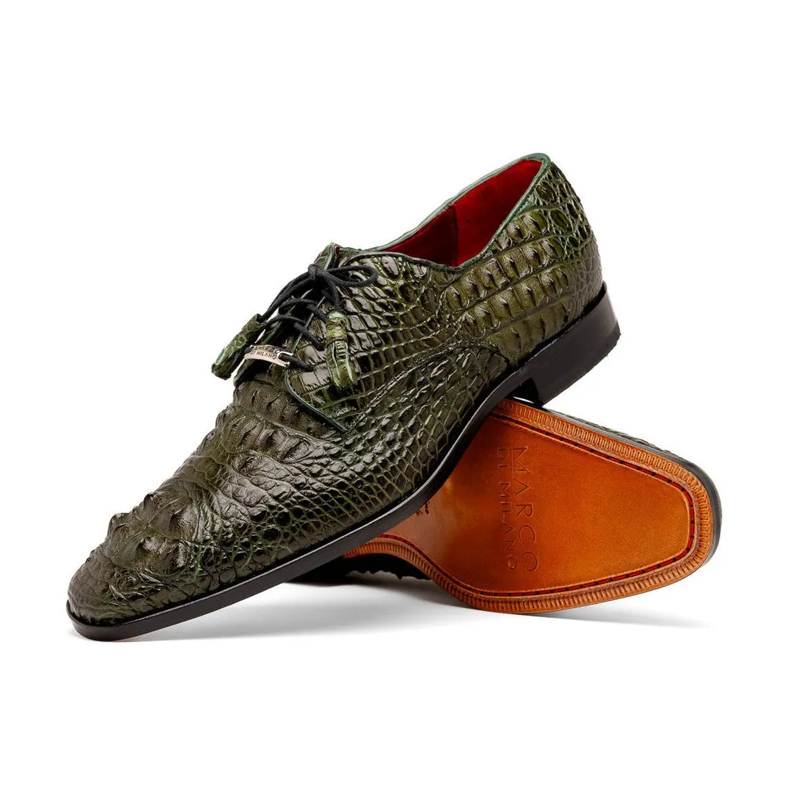 Marco Di Milano Nilo Men's Shoes Exotic Crocodile Derby Oxfords (MDM1186)