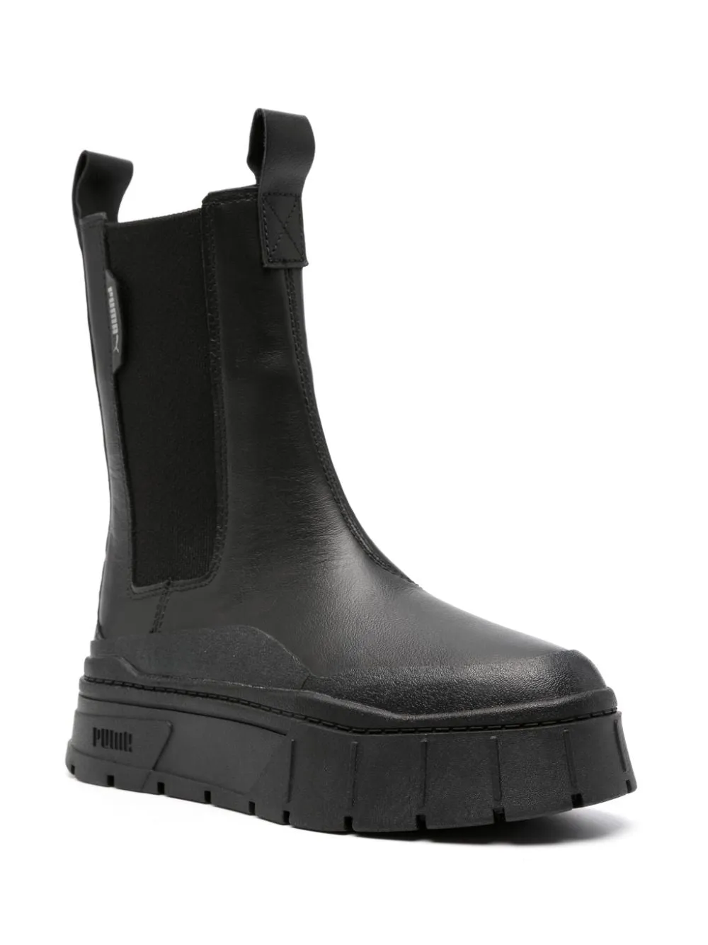 Mayze Stack 50mm leather Chelsea boots