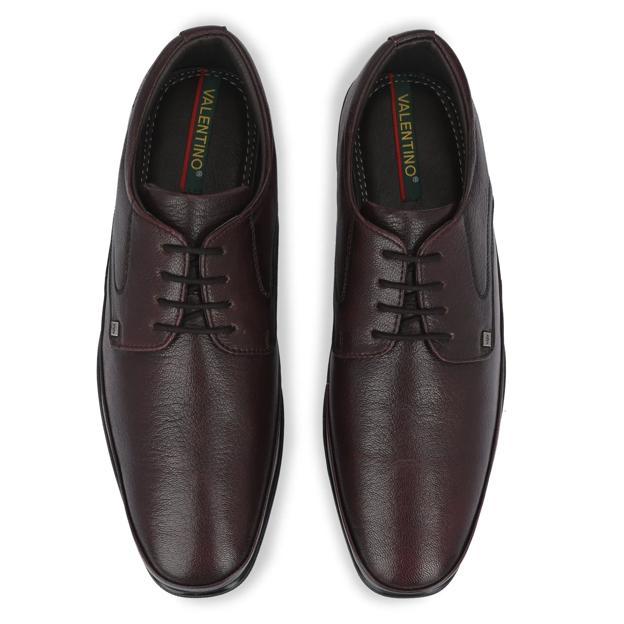 Men Premium Leather Lace-Up Formal Derby Shoes (Port-52-Brushoff)