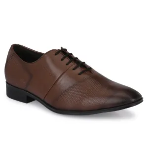 Men Premium Leather Mocca Lace-Up Formal Derby Shoes (V-Paris-55)