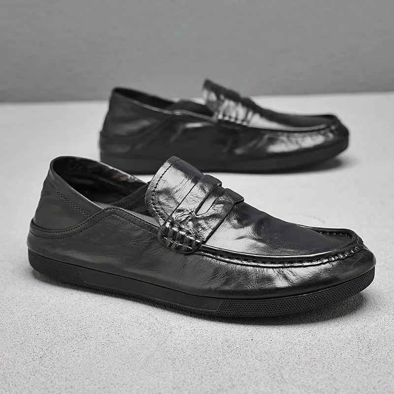 Men's Slip-On Business Casual Genuine Leather Loafers