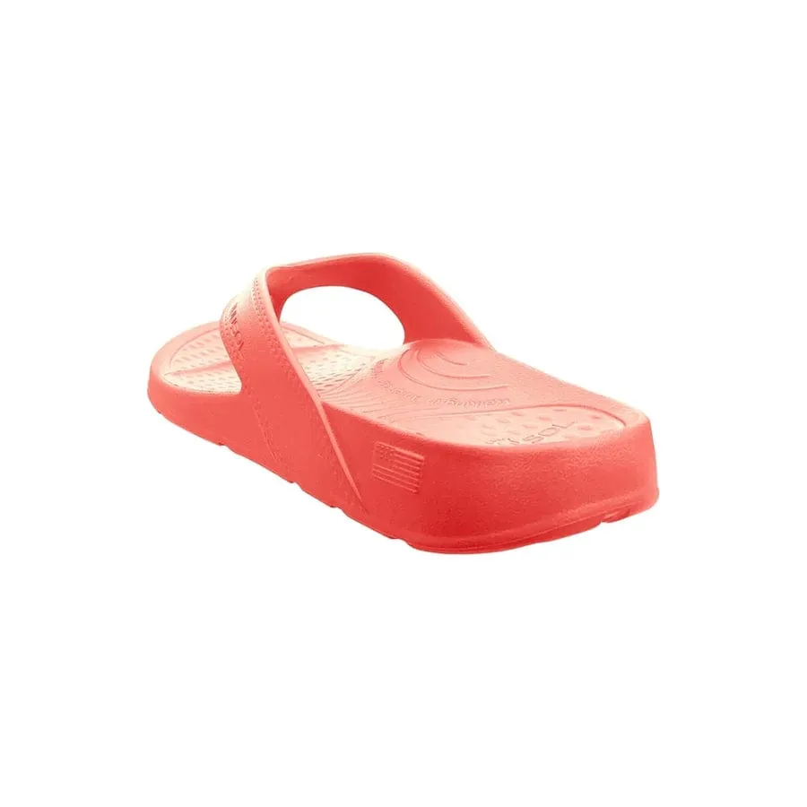 Nuu Sol Unisex Cascade Flip Flops- Coral Sunrise