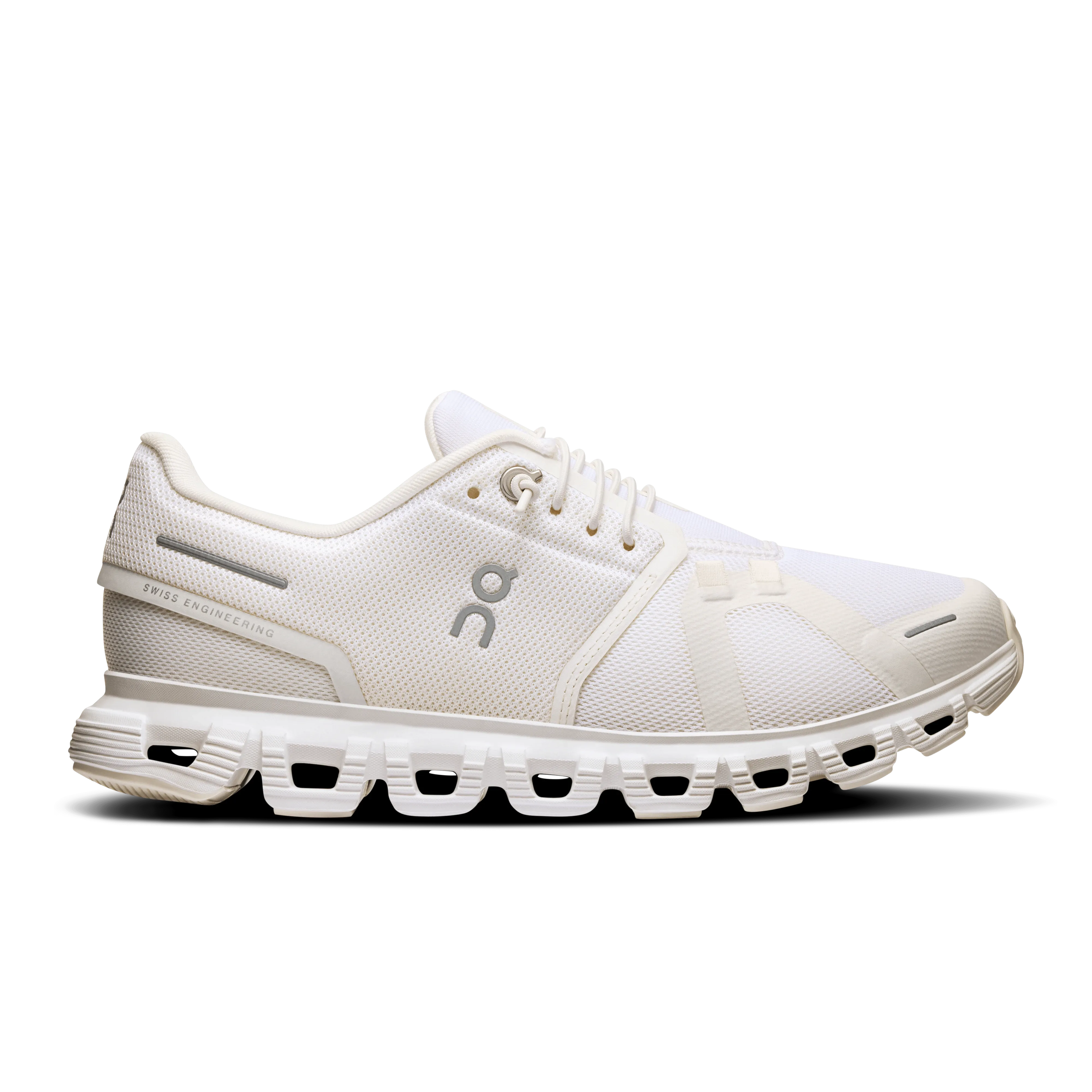 On Cloud Women's Cloud 6 Running Shoes- White/ White