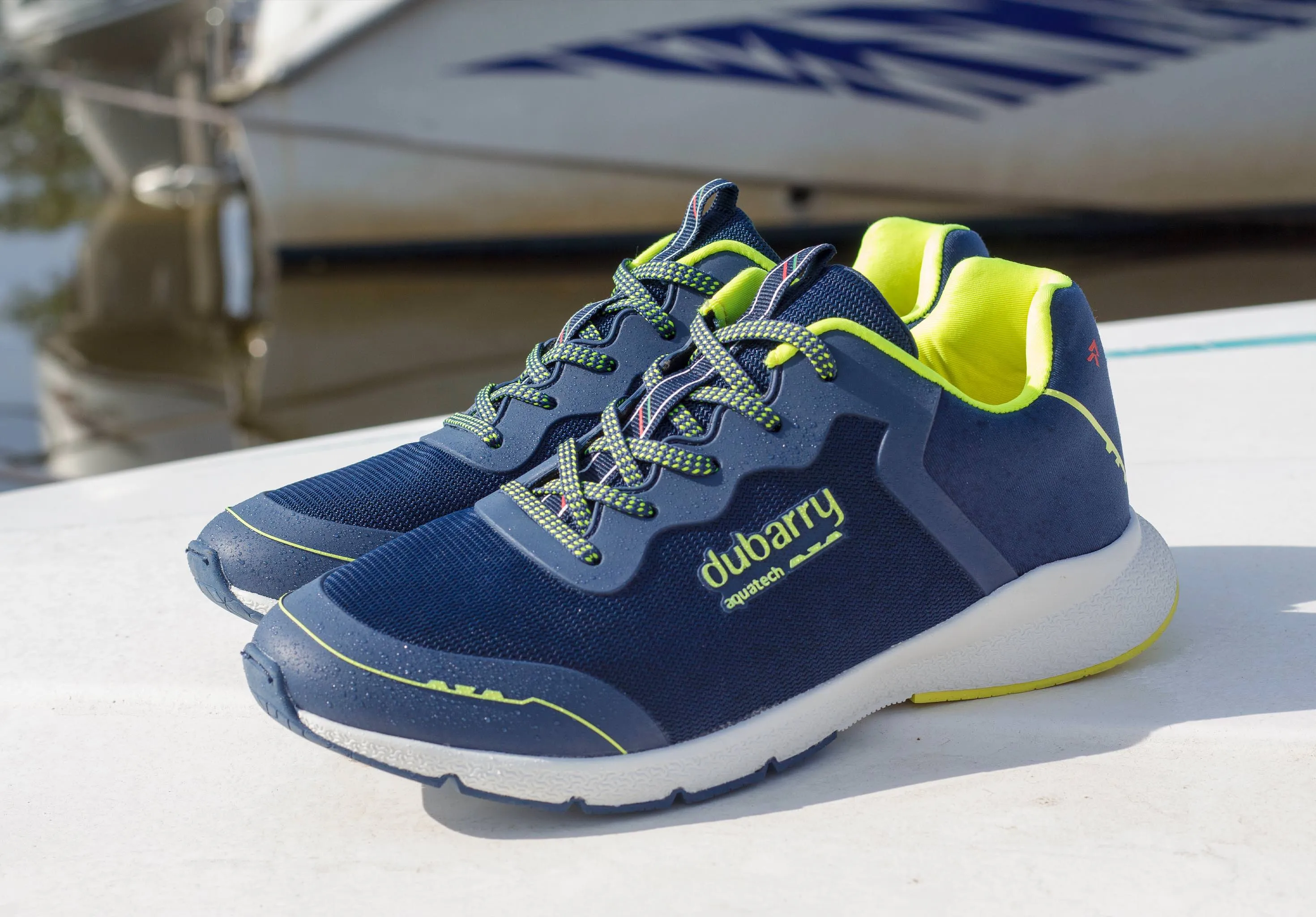 Palermo Ladies Lightweight Sporty Trainer - Navy/Citrus