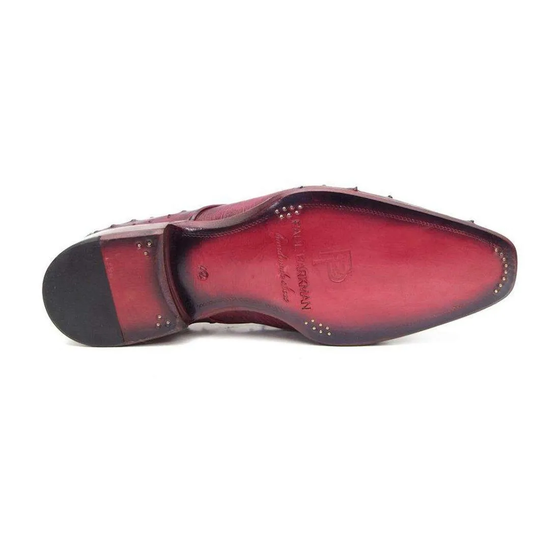 Paul Parkman Handmade Designer Shoes Men's Handmade Designer Shoes Genuine Ostrich Derby Pink Lilac Oxfords (PM5205)