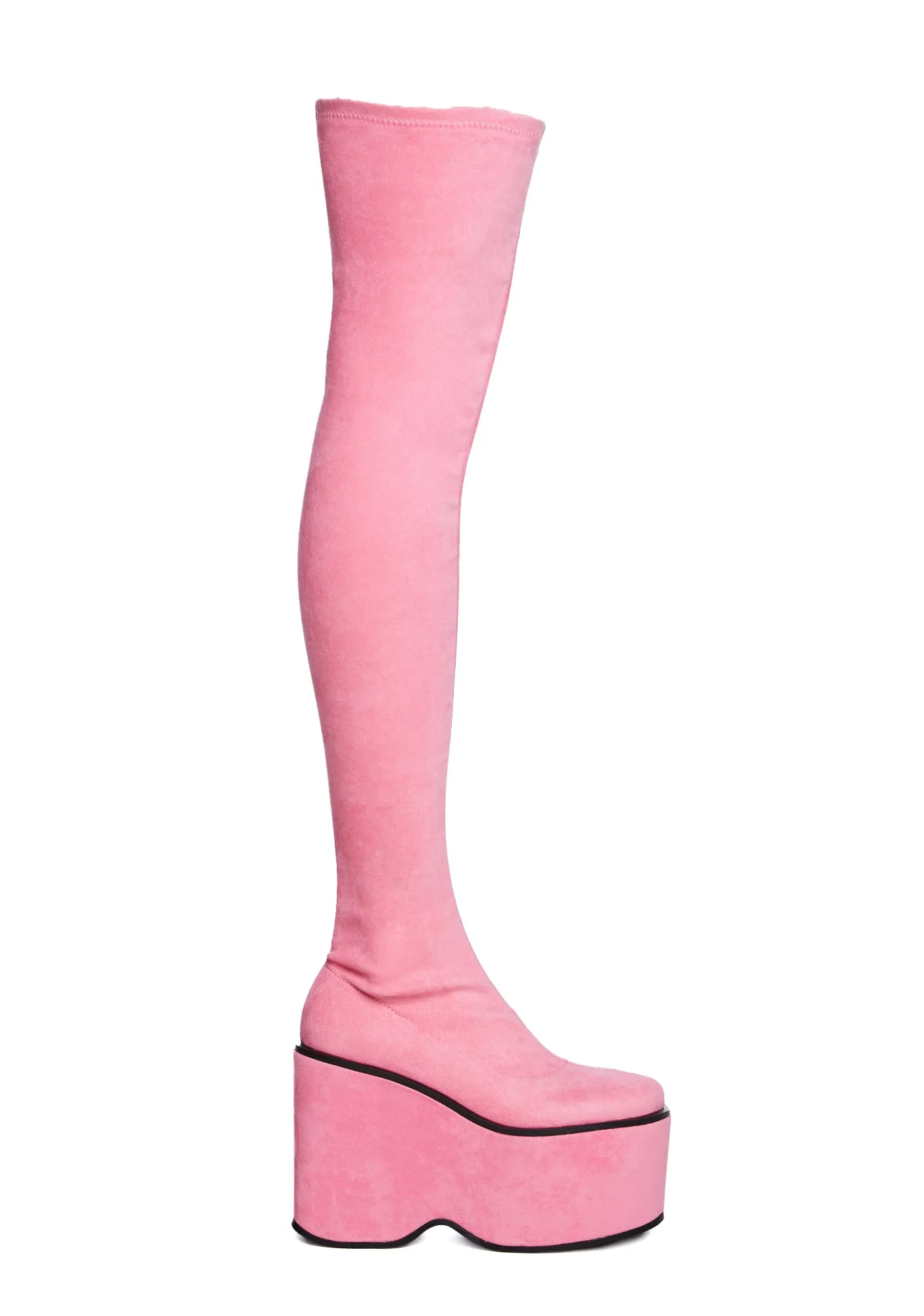 Pink Felix Platform Thigh High Boots