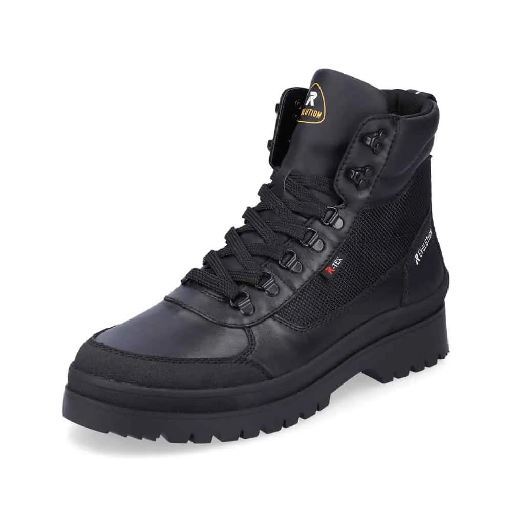Rieker Men's Winter Combat Boots- Black