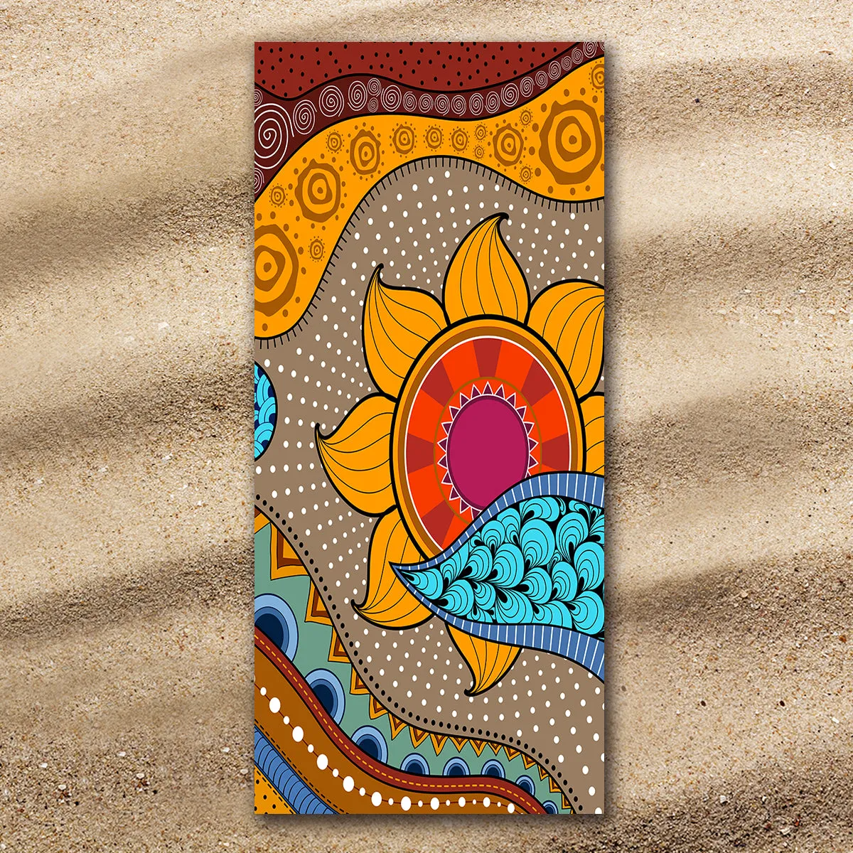 Sea, Sand & Sunflowers Jumbo Towel