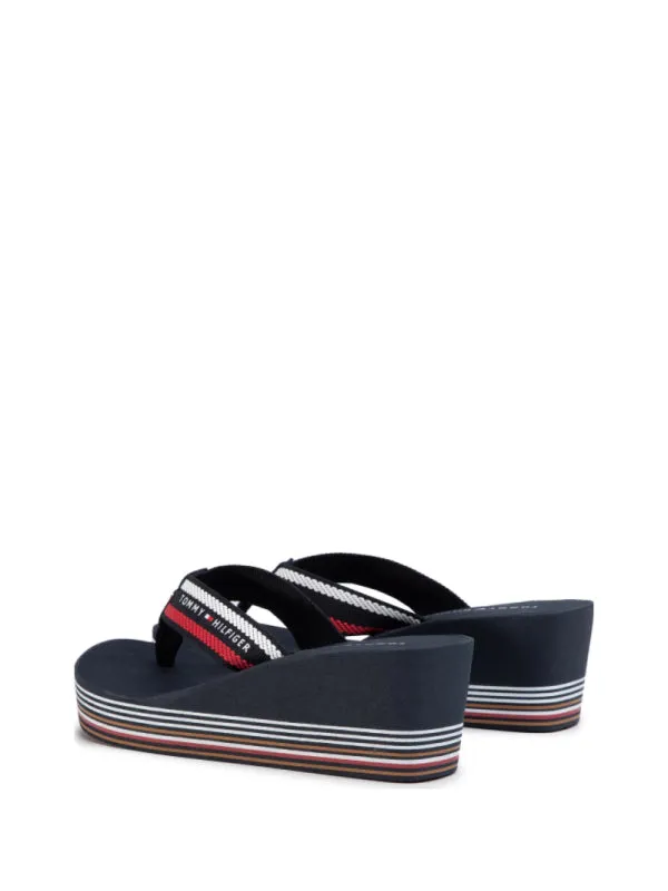 Stripy Wedge Beach Sandal